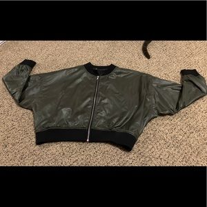 Olive Green Bomber Jacket